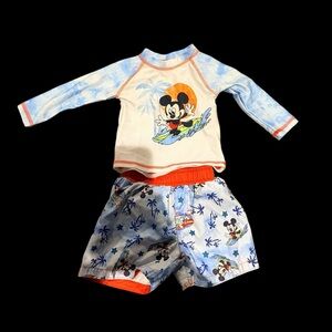 Disney Mickey Mouse Baby Swim Shirt & Swim Trunks
